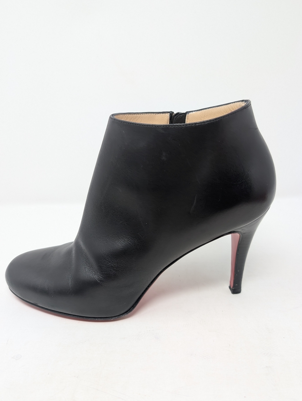 Christian Louboutin Belle 85mm Black Leather Ankle Boots Booties Size 37 - Picture 6 of 11